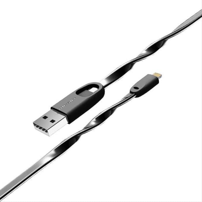 KABEL DATA JELLY PENDEK 38CM LO-CB50 IOS LIGHTNING USB CABLE HIGH DATA TRANSMISSION 480MBPS -LOG ON