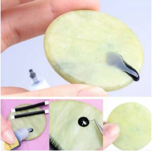 Jade Stone Palette Bahan Keramik for eyelash extension tatakan lem eyelashes palet batu giok jade st