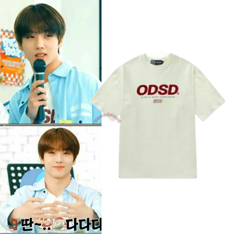 Baju Kaos NCT Jisung style ODSD Sablon depan Merah