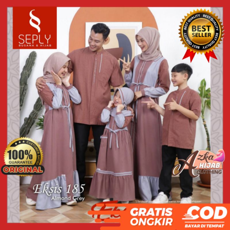 SARIMBIT SEPLY 2022 EKSIS 185 ALMOND GREY / BAJU COUPLE KELUARGA / BAJU MUSLIM COUPLE KELUARGA / BAJ