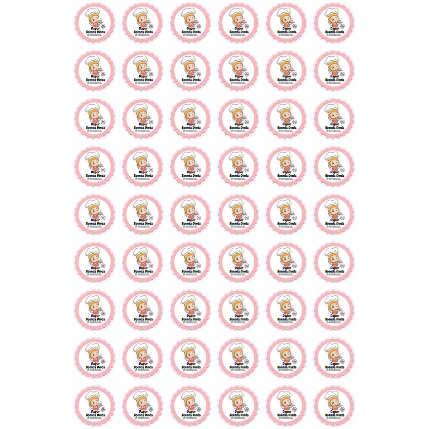 

CUTTING STICKER / LABEL MAKANAN / STICKER CHROMO