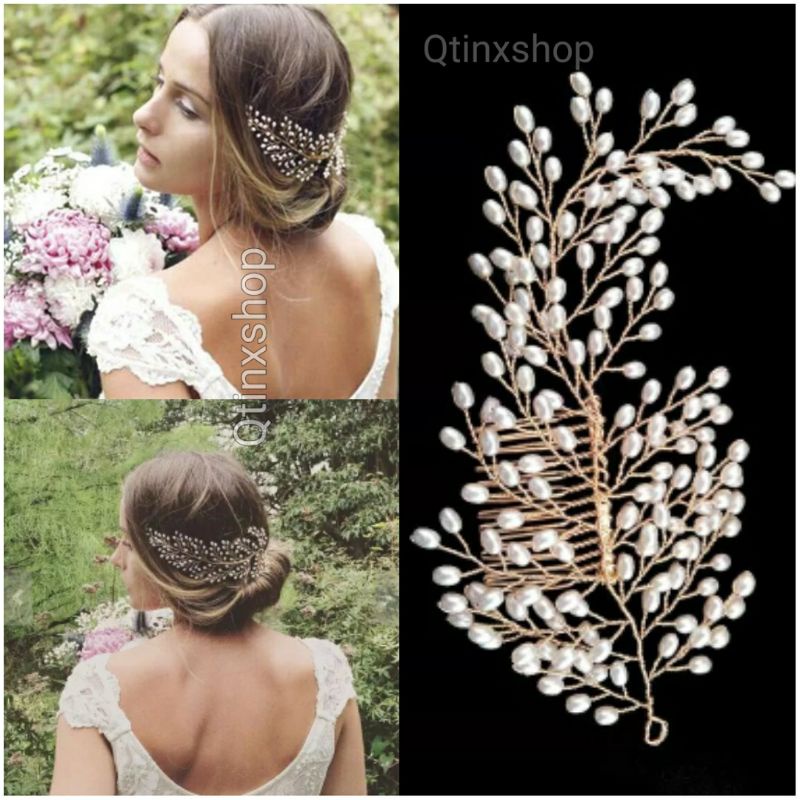 sirkam mutiara aksesoris pengantin / aksesoris rambut pengantin / aksesoris wedding