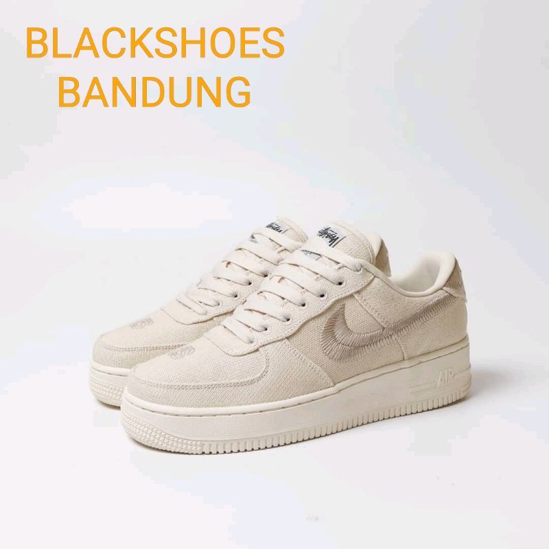 Sepatu Nike Air Force 1 x Stussy Fossil