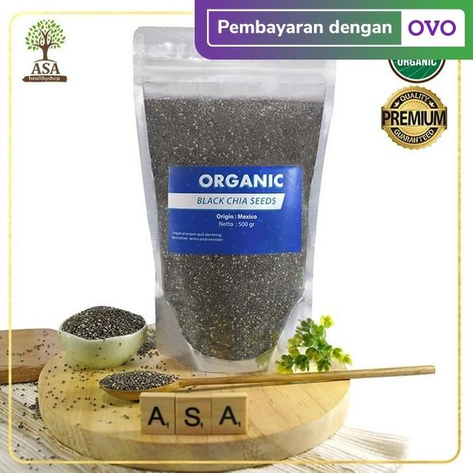 

PROMO Organic Black Chia Seeds Mexico 500 gram -Organic Chiaseed / Chia seed AP044