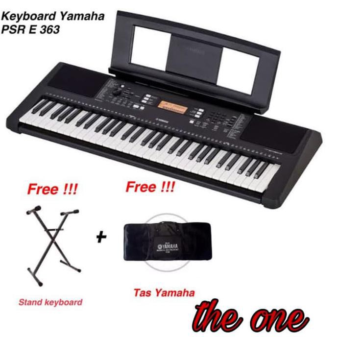 Terlaris  KEYBOARD YAMAHA PSR E 363/E363 + satand + tas( original Yamaha).. Sale