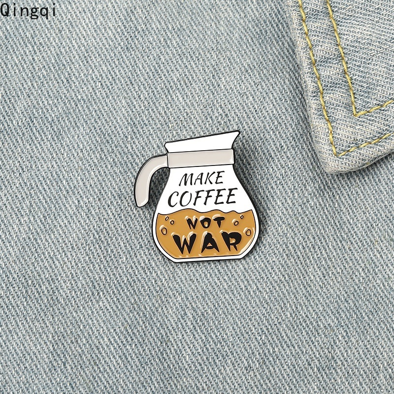 Bros Pin Enamel Desain Kartun Teko Kopi Untuk Hadiah Anak