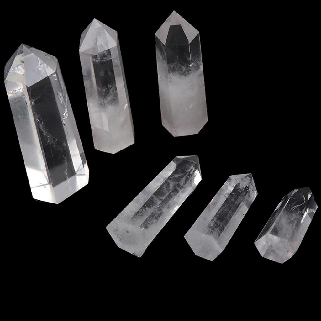 Gentlehappy Clear Quartz Crystal Point Spesimen Tongkat Alami Reiki Healing Stone