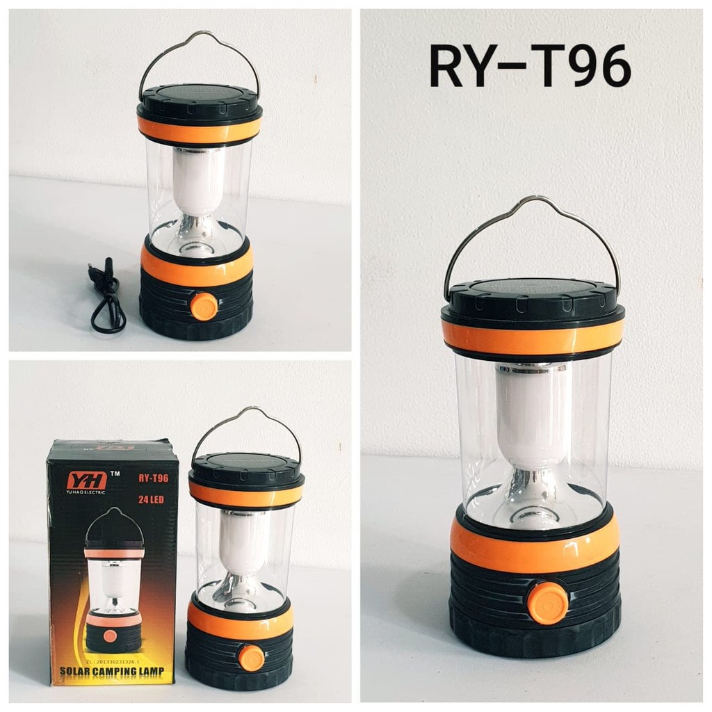 Terbaru LAMPU SOLAR KEMPING RY-T96 LAMP EMERGENCY RECHARGEABLE CAMPING