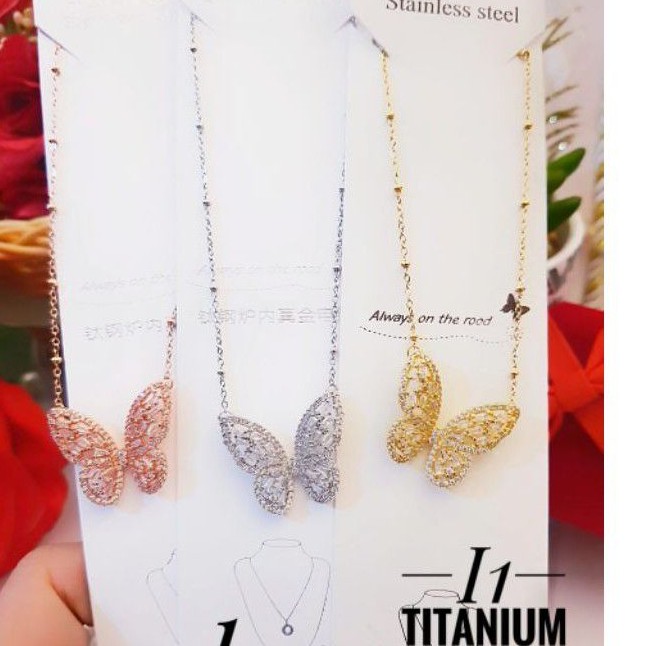 Titanium Kalung Kupu 7435e