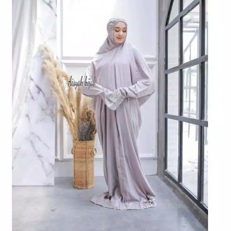 ♫ Mukena siti Khadijah Terusan katun bordir Khodijah dewasa pasteleena original/promo BISA ☺