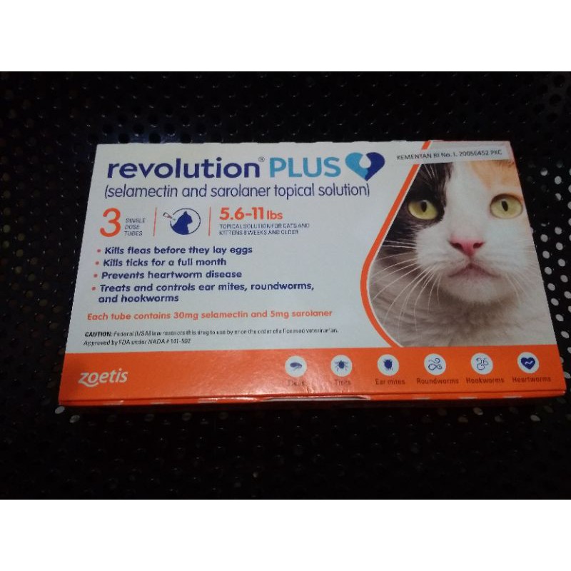 Obat Tetes kutu kucing Revolution Plus Cat / Tube