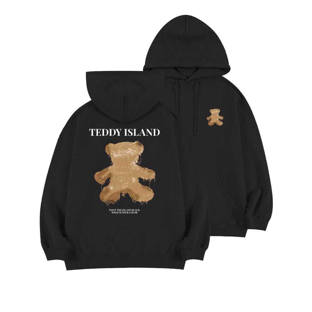 PABRIKHOODIE - HOODIE JUMPER TEDDY ISLAND  M-XXL (SABLON) {PRIA &amp; WANITA}