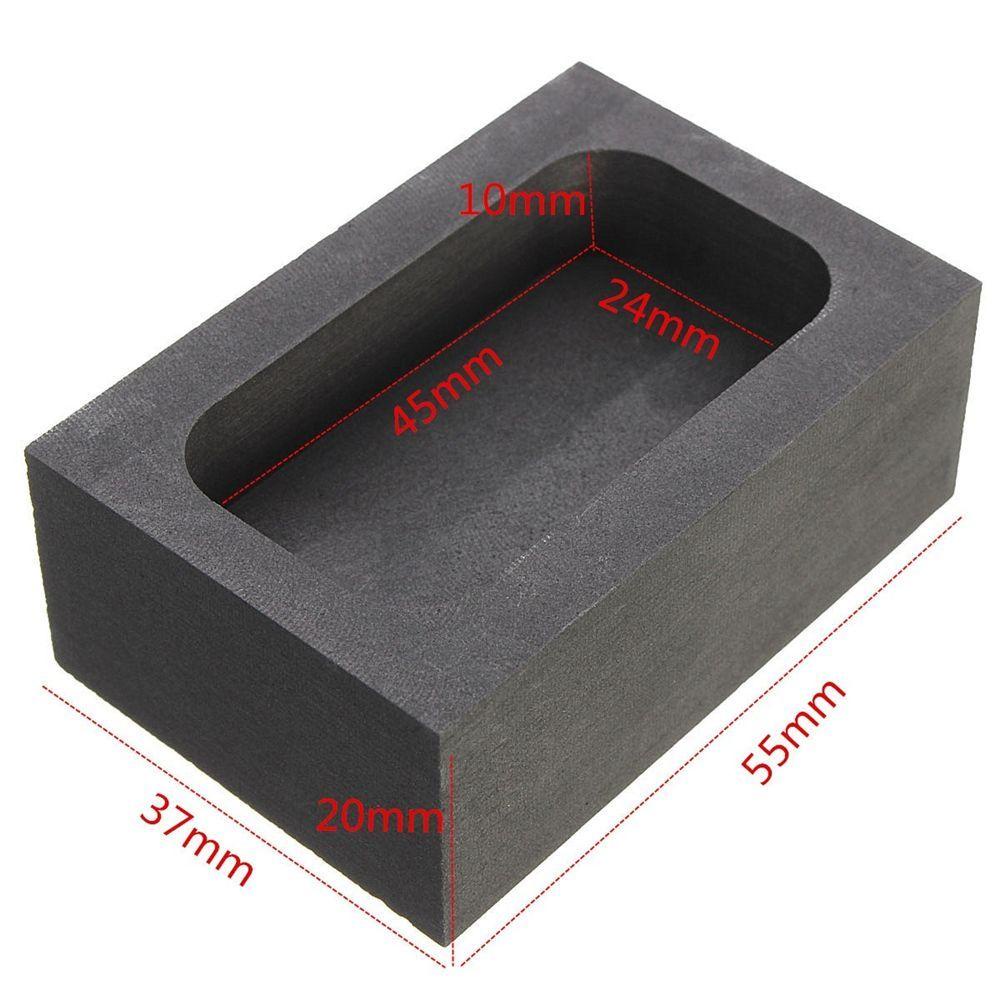 [Elegan] Graphite Crucible 5OZ Scrap Leleh Untuk Emas Perak 55*37*20mm Bangunan Logam