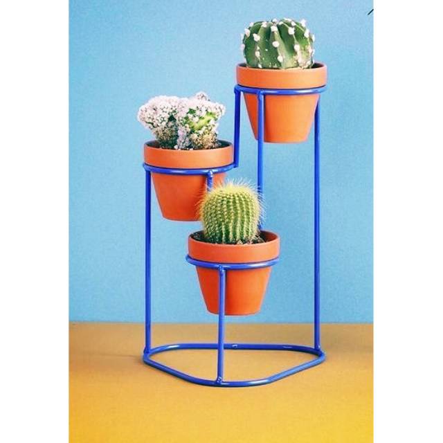 Standing ovale 3 susun 50x55 Rak Multifungsi Rak Tanaman Bunga Minimalis Flower Stand Besi Rak Tanam