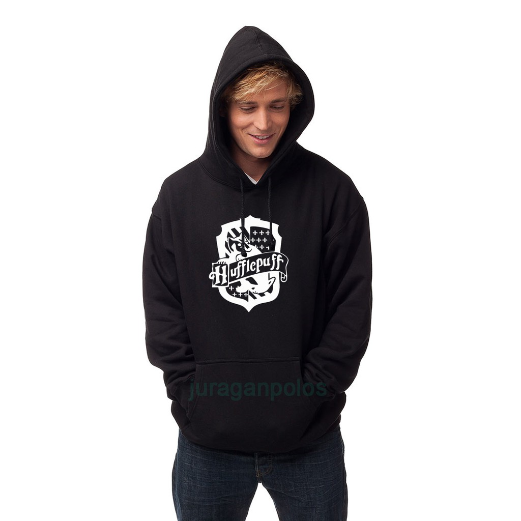 JAKET HOODIE HARRY POTTER HUFFLEPUFF LOGO UNISEX PREMIUM