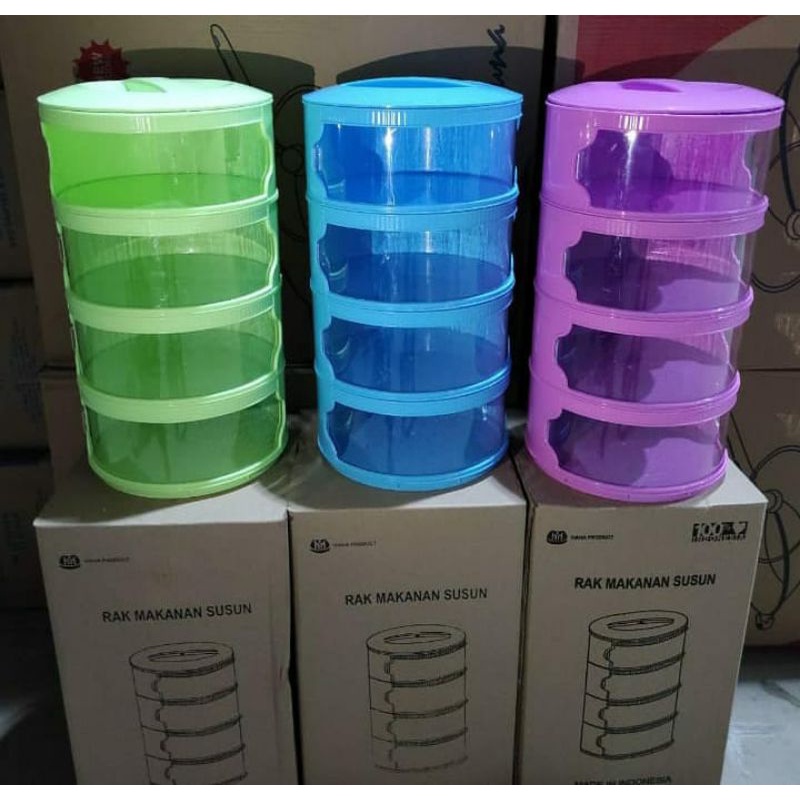 tudung saji susun 4 tingkat warna anti lalat