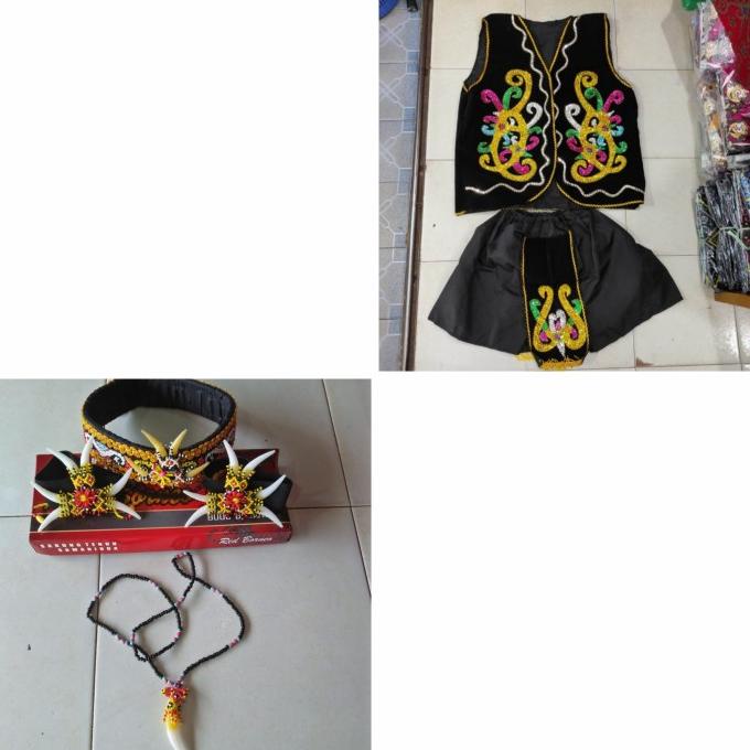 Promo Satu Set Baju Adat Dayak Kalimantan Ukuran Pria Dewasa
