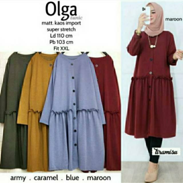 BAJU DRESS OLGA all size by Tiramisu  Shopee Indonesia