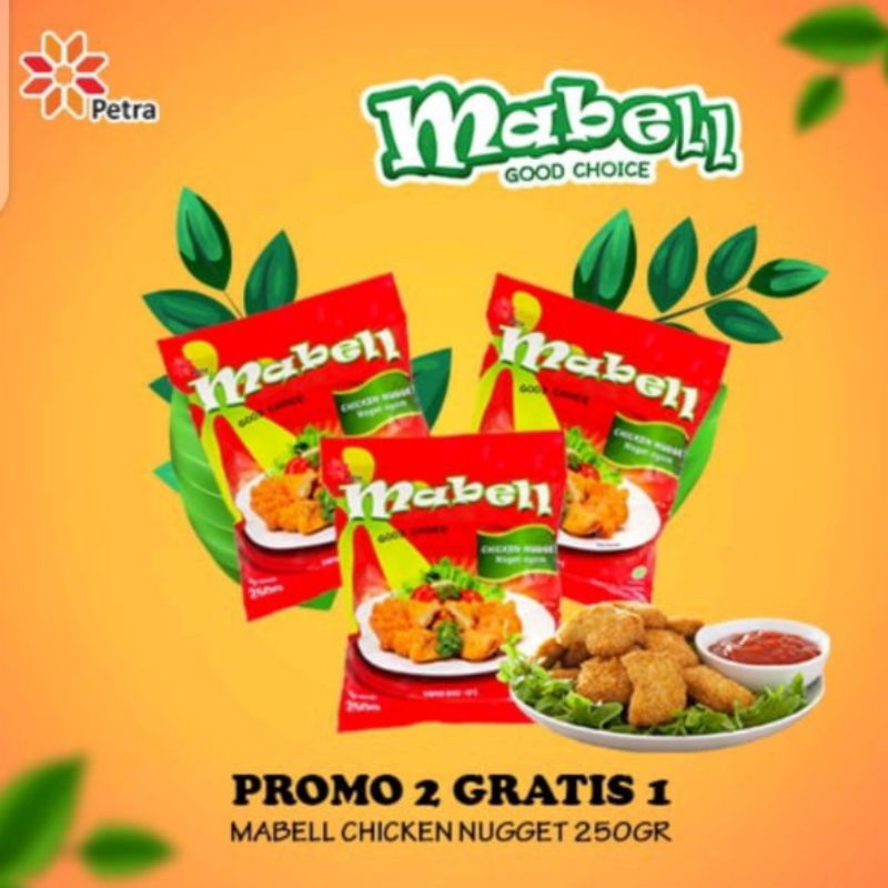 

promo nugget mabell 250gram
