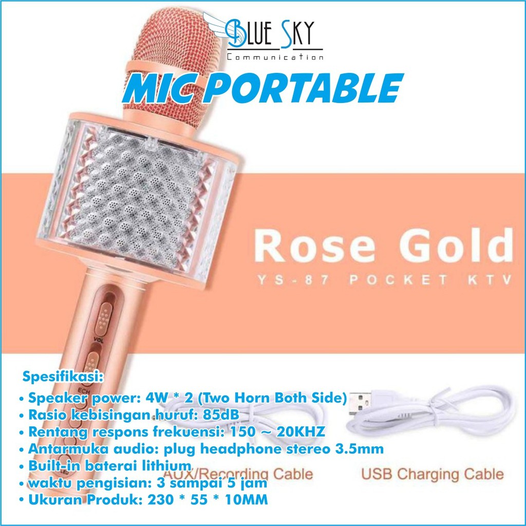 MIC MICROPHONE PORTABLE BLUETOOTH YS-87