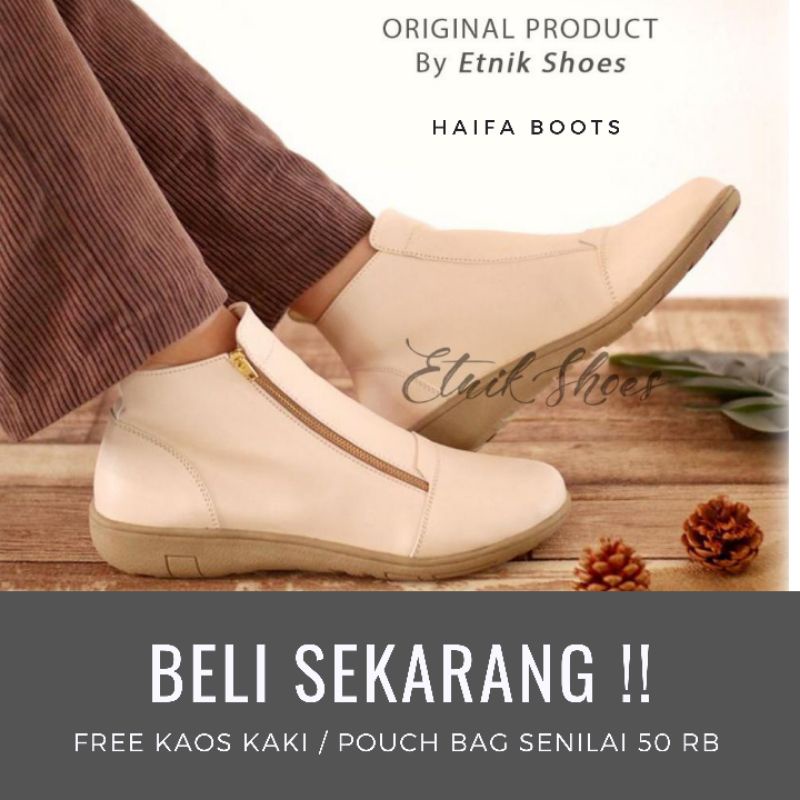 Sepatu boots wanita Haifa Boots wanita Korea Murah Premium Quality Original etnik shoes