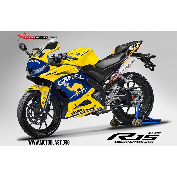 decal yamaha r15 v3 camel custom kuning variasi fullbody