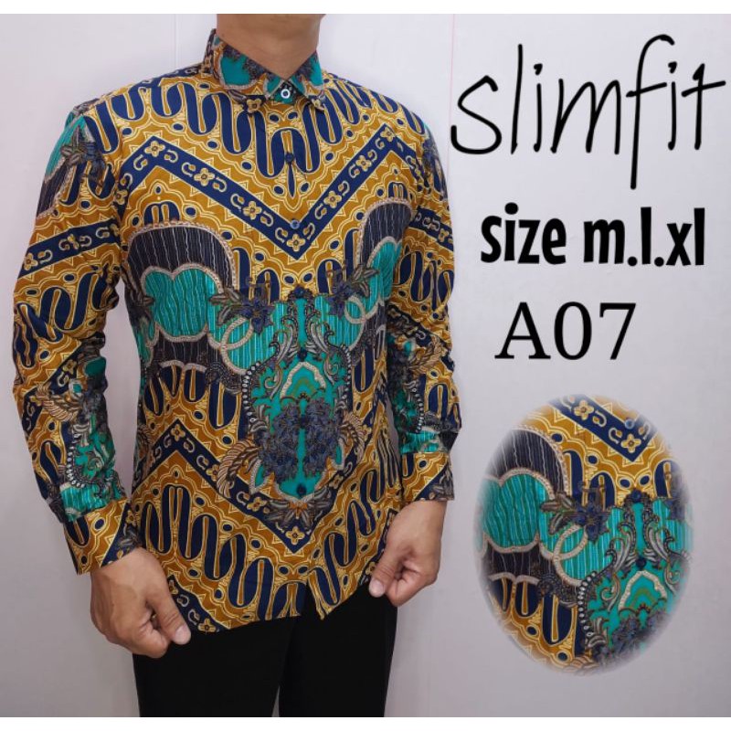 kemeja batik slimfit panjang