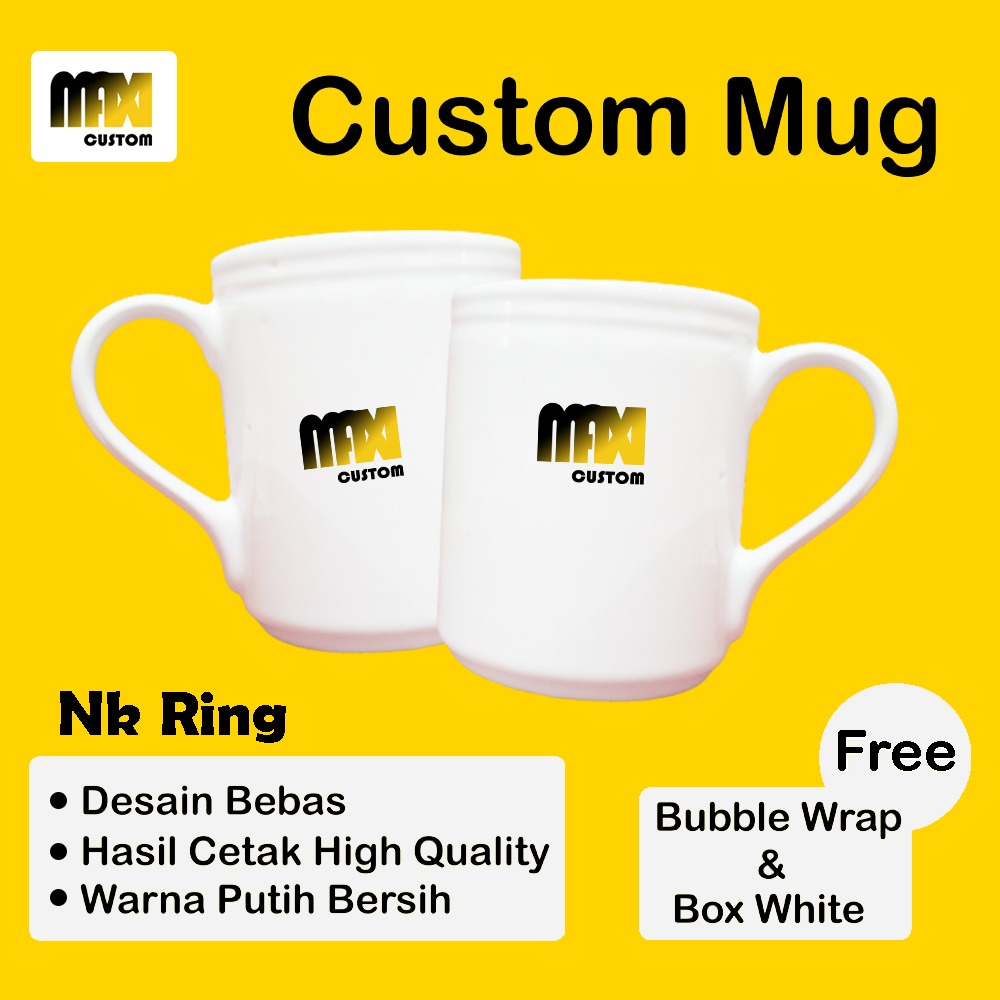 Jual Paling Murah Mug Gelas Nk Ring Custom Indonesiashopee Indonesia 3515