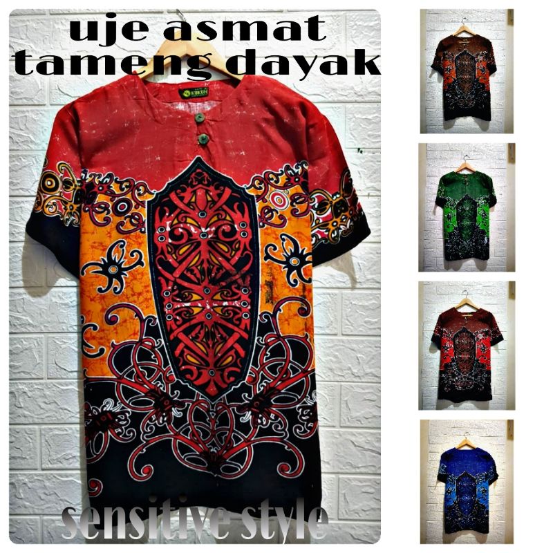 Baju Uje Asmat Tameng Dayak Pria Wanita Terbaru (Unisex)