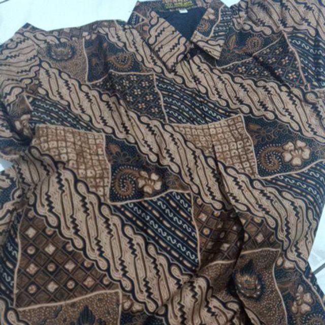 Parang Sembodo Kemeja Batik Pria Eksklusif Lengan Panjang Berfuring Batik Solo Katun Primisima
