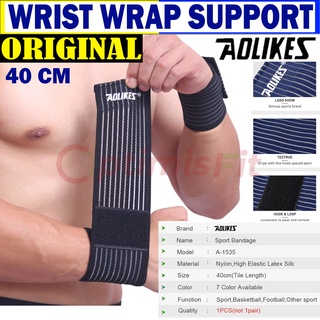 (ORIGINAL) Aolikes Light Wrist Wrap Support Sleeve Deker Pergelangan Tangan Hand band Handband