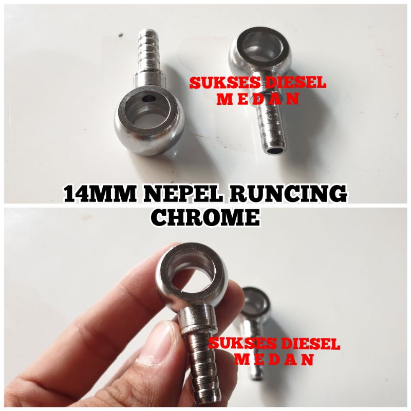 14mm Nepel Runcing Nepel Banjo Model Chrome