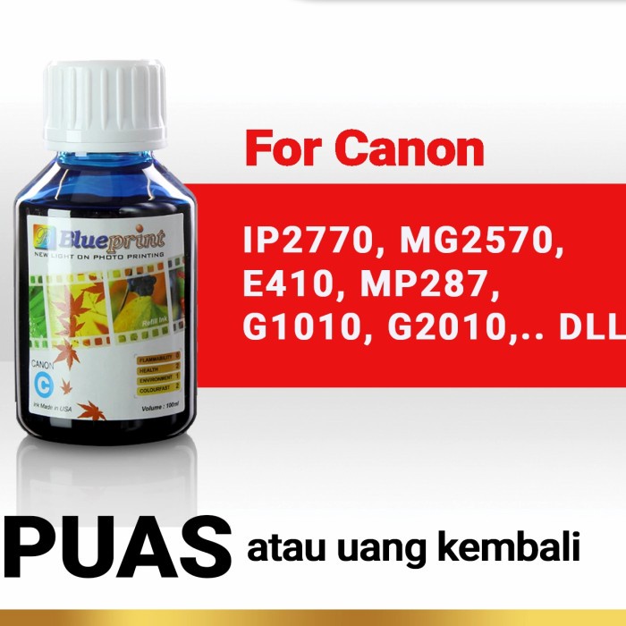 TINTA CANON BLUEPRINT REFILL 100ML FOR PRINTER CANON ORIGINAL - Hitam