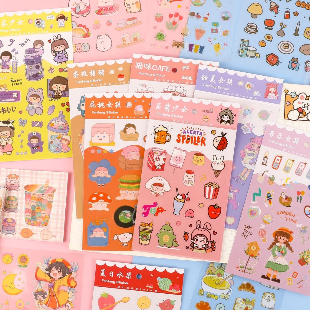 

STICKER PVC 6 LBR FANTASY 1 ANTI AIR DIY BUJO AESTHETIC SCRAPBOOK LOVERSTUFF