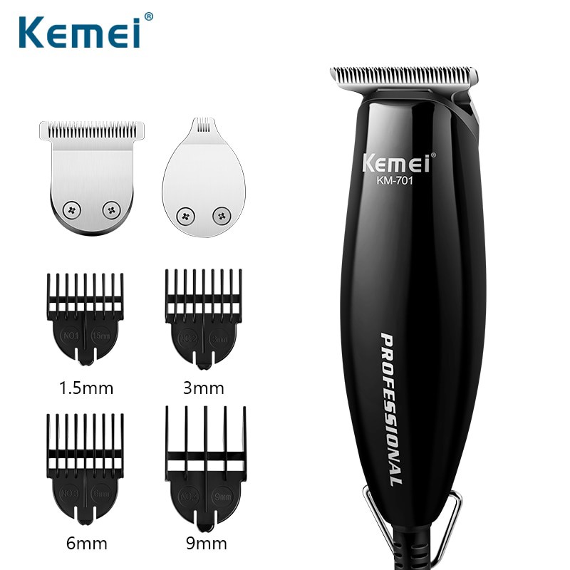 Clipper Kemei KM-701 Alat cukur Detailer 2 in 1 Original Alat cukur rambut Profesional