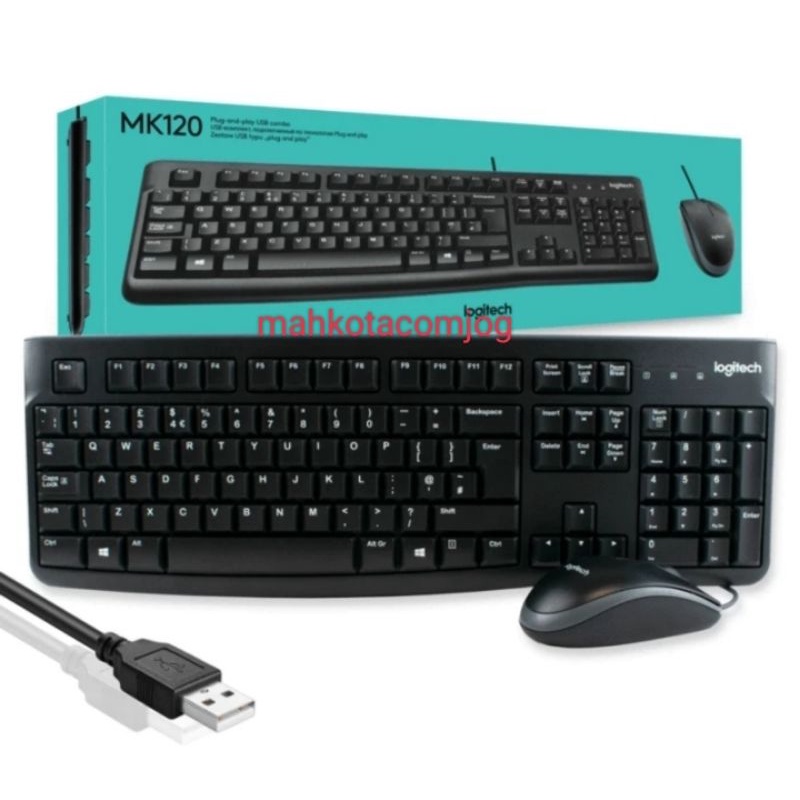 Keyboard Logitech MK120 original USB combo keyboard &amp; Mouse