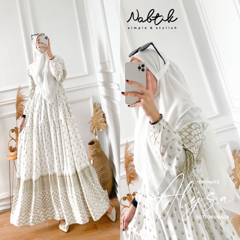 ALYSA SYARI NABTIK / gamis nabtik / ori nabtik