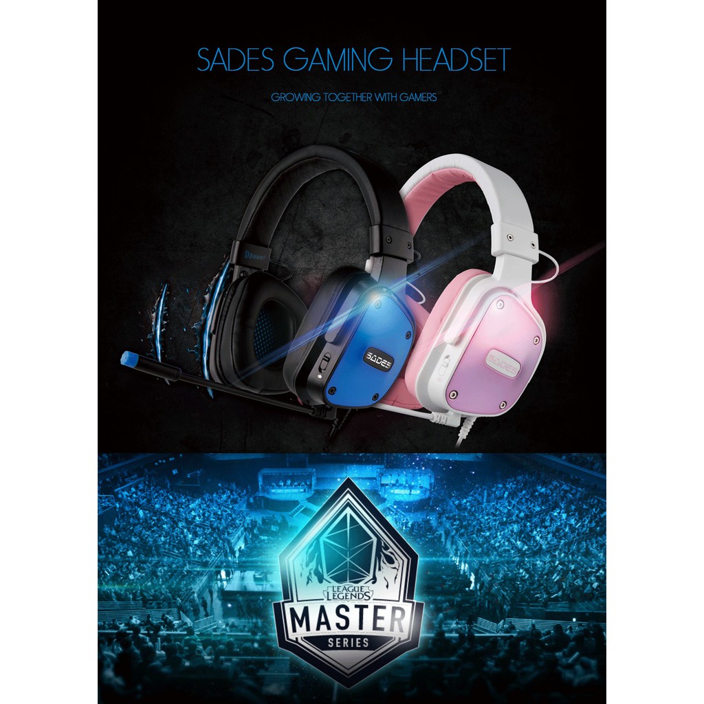 Headset sades D-power sa-722 - Headphone gaming sades multi-platform dpower