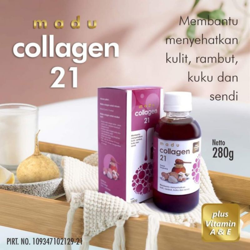 COLLAGEN 21 | Madu Collagen 21 untuk anti aging pemutih pencerah merawat kesehatan kulit rambut dan 