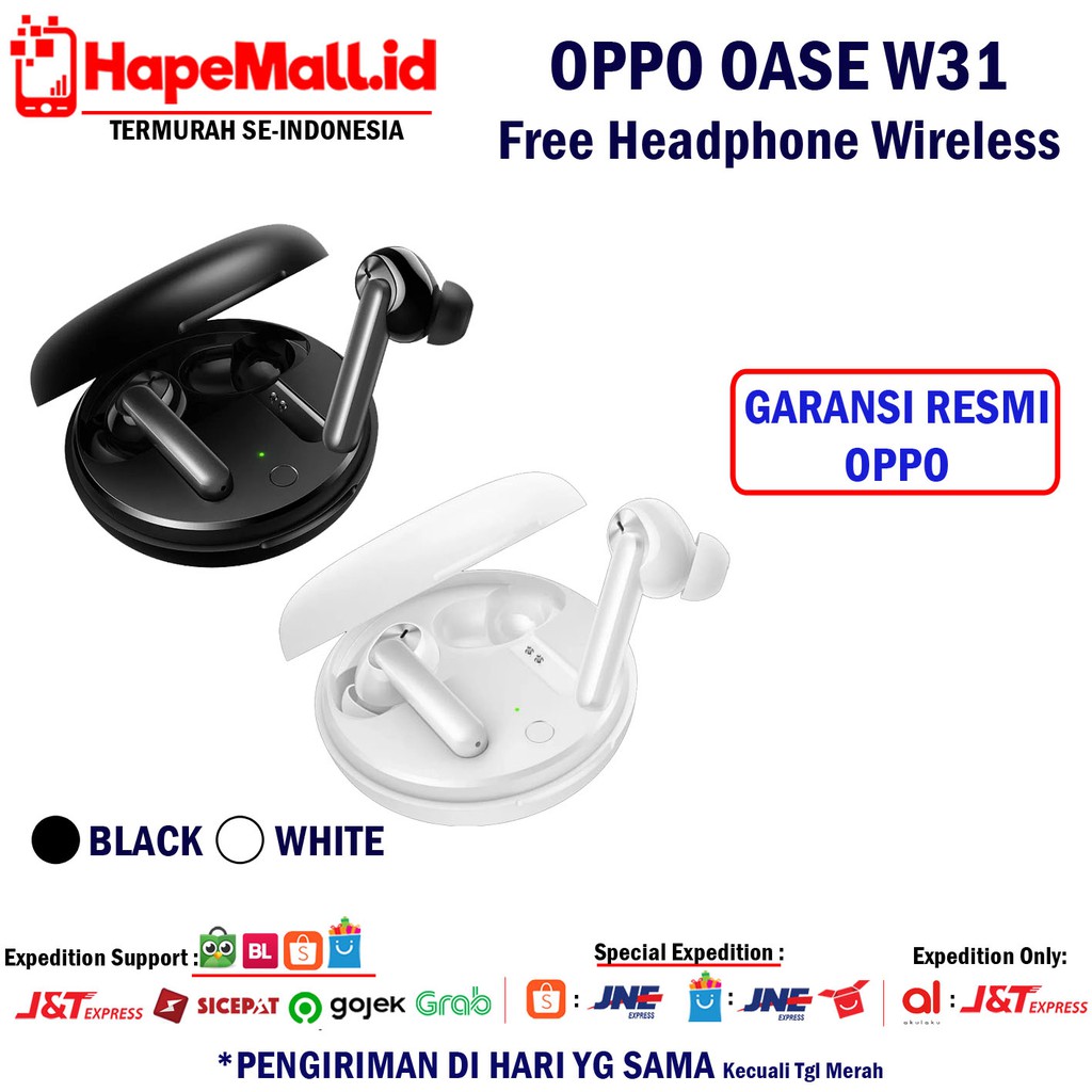 OPPO OASE ENCO W31 BUDS WIRELESS GARANSI RESMI OPPO TERMURAH