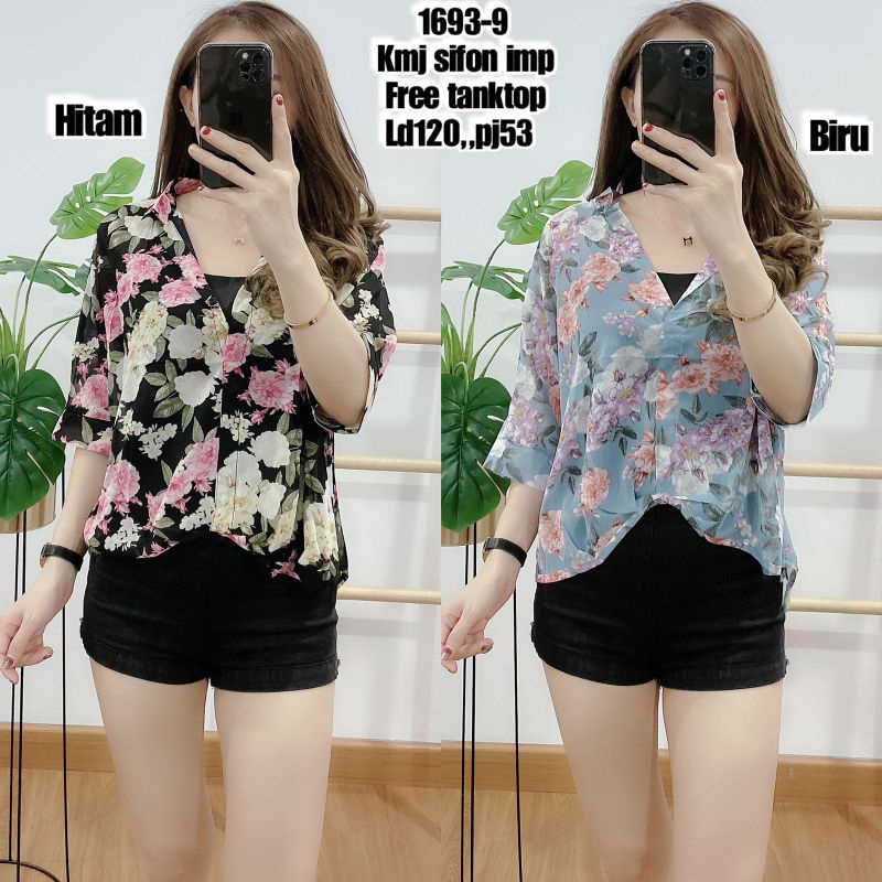 Kemeja Sifon Import 1693