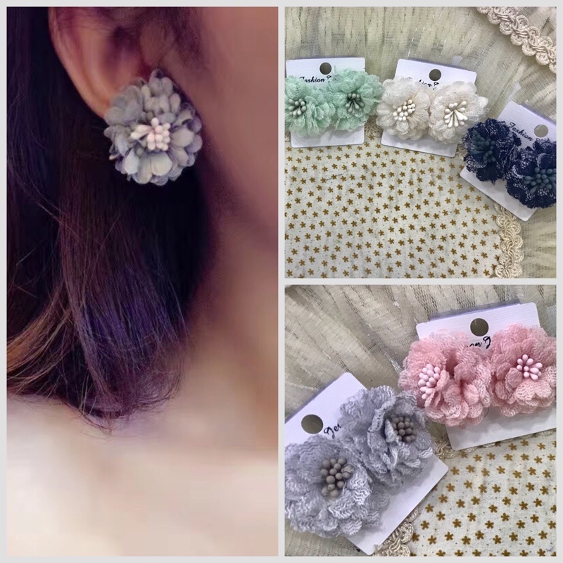 Anting bunga korea simple