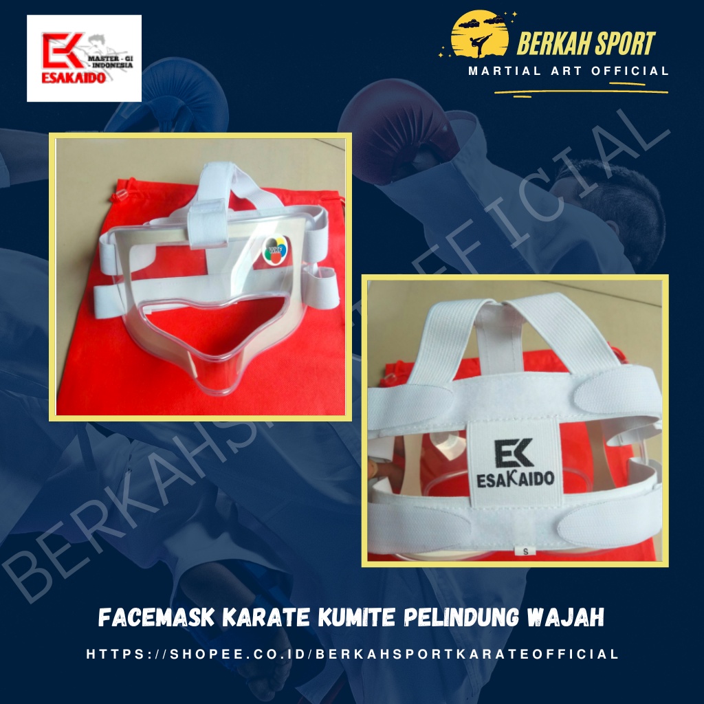 Face mask karate kumite pelindung wajah Esakaido