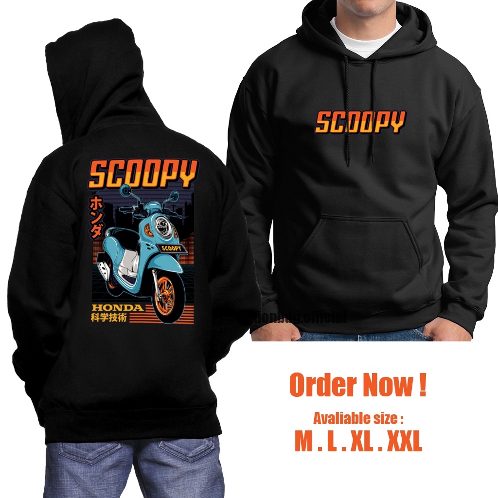 JAKET SCOOPY BAHAN TEBAL DISTRO KEREN / SWEATER HOODIE HONDA SCOOPY / SWEATER SCOOPY