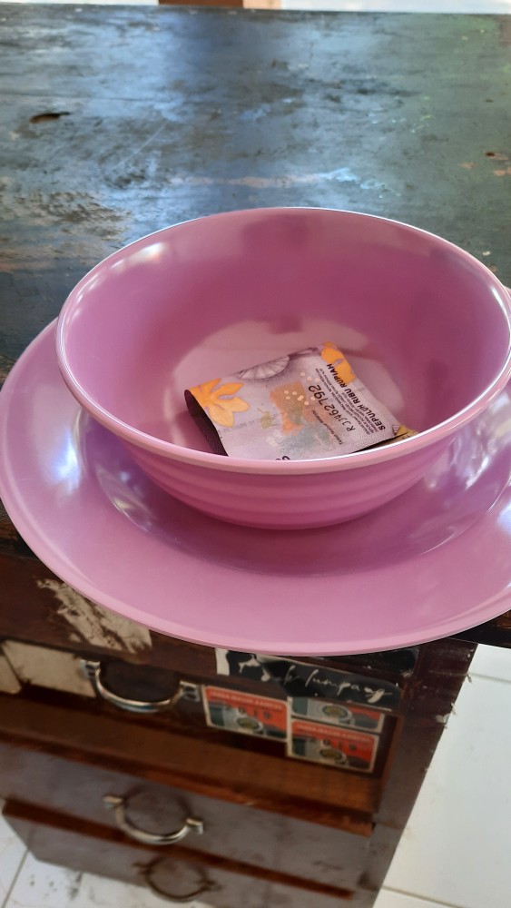 Piring Melamin Golden Flying Fish 0917