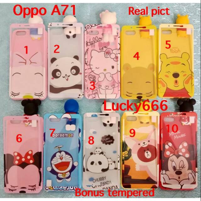 Soft case intip 3d free tempered glass oppo a71 silikon intip bonus tempered glass oppo a71 a 71