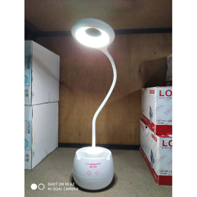 Lampu meja lampu belajar flexible mitsuyama ks 717 lampu tidur emergency saklar sentuh