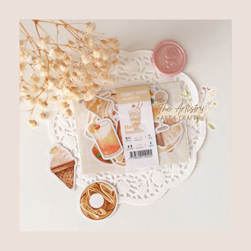 

[The Artistry] Sticker Yammy Food untuk dekorasi Journal / Scrapbook