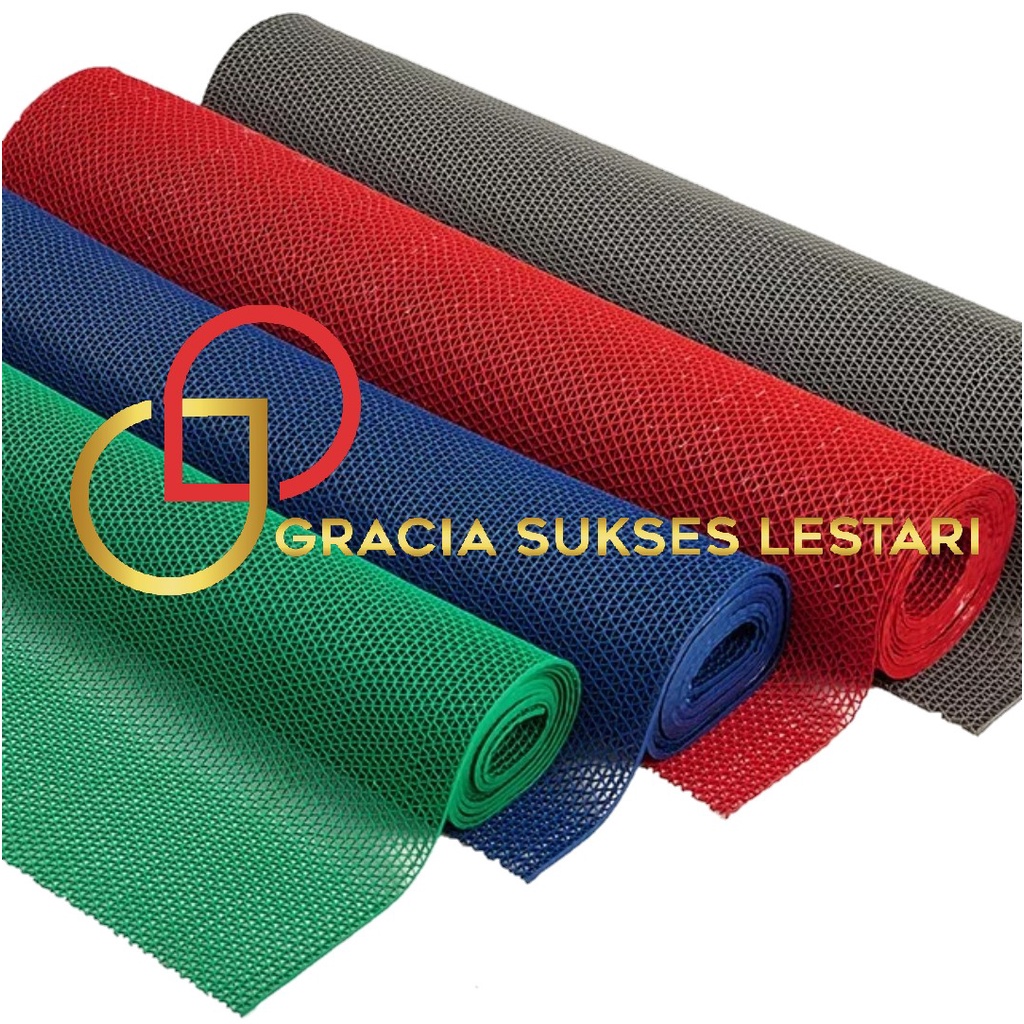 Keset Karpet PVC Anti Slip Kamar Mandi Karpet Masjid Wudhu Serbaguna - Jaring Meteran