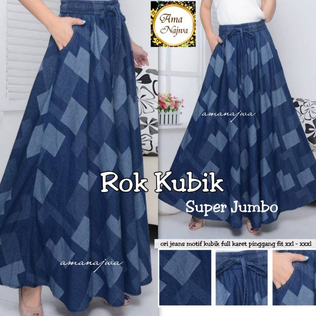 Rok jeans kubik ama najwa